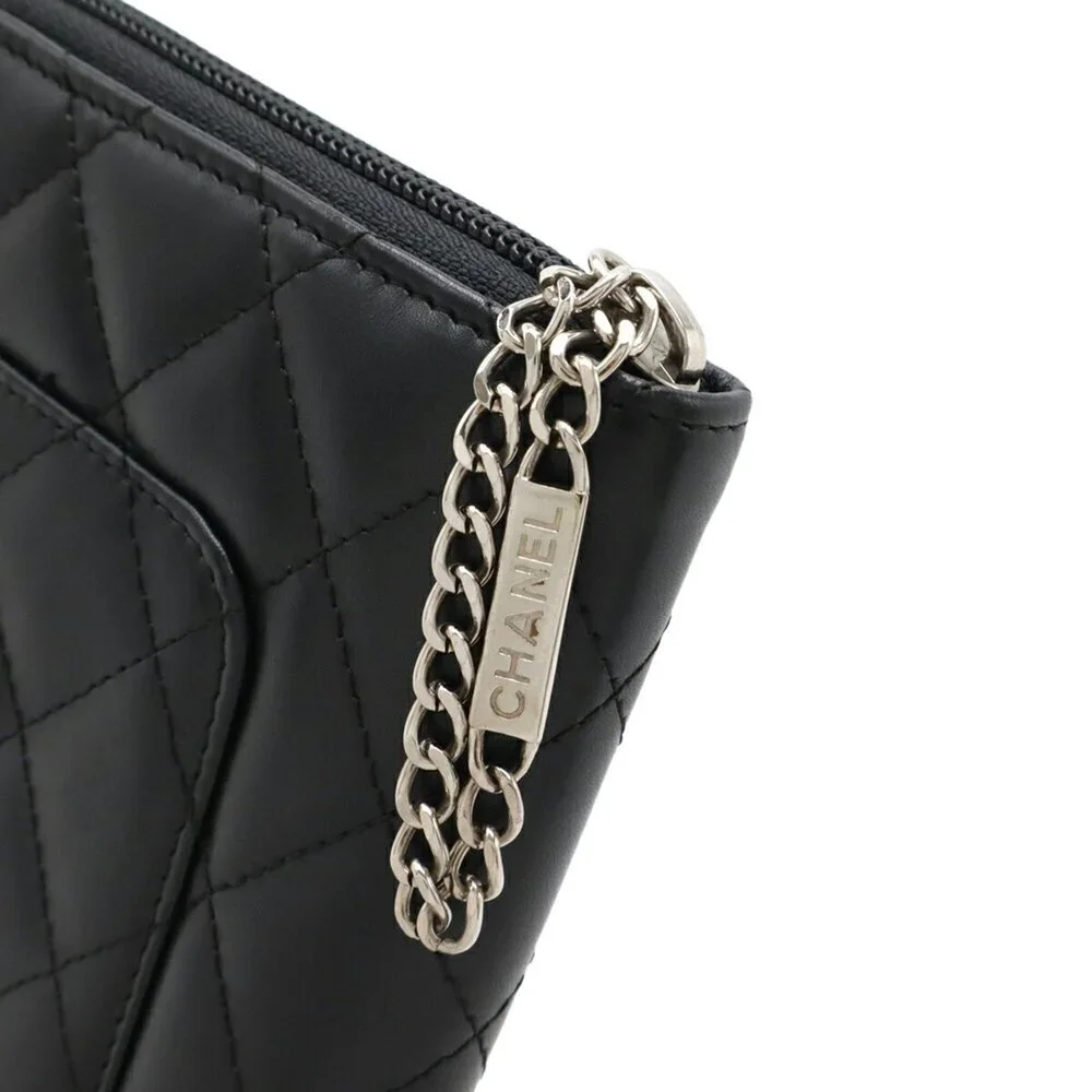 CHANEL Black Leather Logo Wallet - Picture 5 of 10